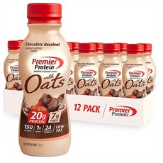 Premier Protein Protein Shake with Oats Chocolate Hazelnut 프리미어프로틴 프로틴 쉐이크 오츠 초콜릿 헤이즐넛 340ml 12팩
