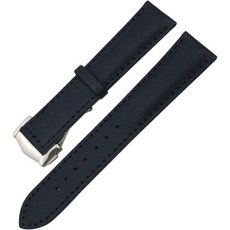 TTUCFA 19mm 20mm 고밀도 나일론 시계 밴드용 오메가 플래닛 오션 시마스터 300 스피드마스터 패브릭 가죽 캔버스 21mm 22mm 스트랩
