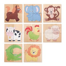 아기그림조각퍼즐맞추기자석