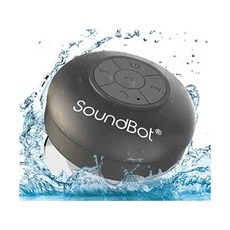 Soundbot - SB510 블루투스 샤워 스피커 HD 방수 욕실 스피커, Black