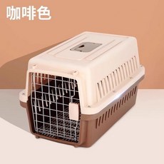 강아지이동가방 에어 박스 고양이 개 위탁 상자 운송 케이지 가방 대형 휴대용 애완 동물, B.갈색(소변분리기보내기), 1개