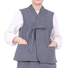 만덕몰 겨울용 여성 큰골 누비 작약자수 고름 조끼 바지(개별상품) 개량 생활한복 절복 법복