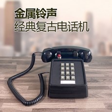 클래식 전화기 볼리비 검은색 인테리어 카페 장식품 옛날전화기 빈티지전화기 레트로전화기, 블랙 유선 유선전화