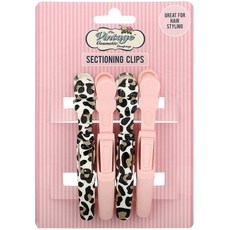 The Vintage Cosmetic Co 헤어 액세서리 Sectioning Clips Pink 4 Clips, 1개
