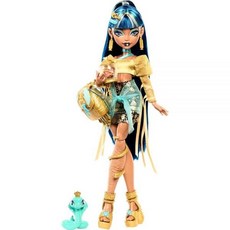 Monster High Cleo De Nile Doll in Golden Blouse and Layered Skirt Includes Pet Cobra Hissette and A