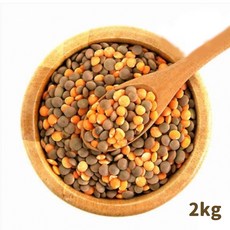 캐나다 렌틸콩 레드 브라운 믹스 렌즈콩, 2개, 1kg