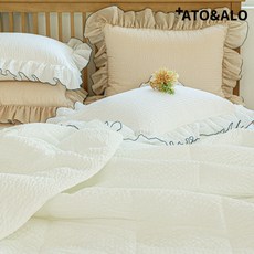 [베딩나라] [아토앤알로] 시원한 여름침구 시어서커 잇츠유 프릴 여름 베개커버 50x70