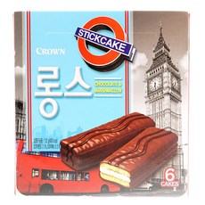 우주네점빵 달콤한 초콜릿 마시멜로 만남 롱스케이크 132g 12개, 단일 수량