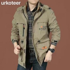 urkoteer 남자 등산 방수 바람막이 자켓 아웃도어 사파리 자켓 윈드스토퍼