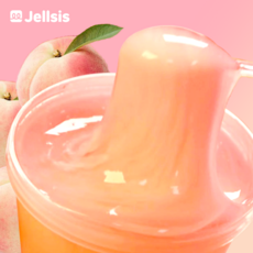 [젤시스슬라임] 복숭아푸딩 / 우드글루 지글리 슬라임 / 프리미엄 수제슬라임, 210ml