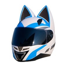 NITRINOS 정품 여성 오토바이 헬멧 고양이귀 러블리 라이더 풀페이스 헬멧, I