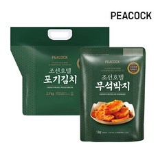 피코크 조선호텔 포기김치 2.5kg + 무석박지 1kg (총 3.5kg), 단품