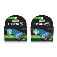 Schick 쉬크 Hydro 5 Sensitive Mens Razor Blade Refill 하이드로5 센서티브 남성용 면도날 리필 4개 2팩, 1개