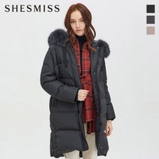 쉬즈미스 폭스 후드 퀼팅 구스 다운 점퍼 SSDJPJ42030