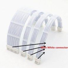  케이블PET 기본 전원 연장 케이블 키트 180 도 4mm 개 ATX 24 핀 EPS CPU 6 + 커넥터, 01 30cm _ 03 Custom Color-W 