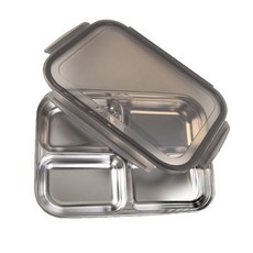 올품락 4구 식판+뚜껑 1150ml, 그레이, 1개