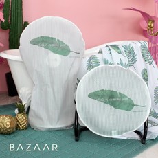 [바자르] 모던시리즈 선풍기커버(팬형), 색상:체크레터링(화이트)