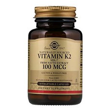 솔가 비타민 K 2 100 mcg 50정 (베지캡슐) Solgar Natural Vitamin K2 (MK-7) 100mcg 50Vcaps, 1개