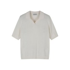 워셔블슬릿넥반팔스웨터