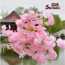 벚꽃 조화 꽃 인테리어 조화 인조 나무 벚꽃가지 100cm, 벚꽃 조화 - 연핑크, 1개