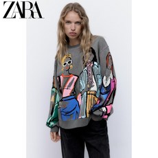 ZARA 자라 패턴 워싱 기모맨투맨