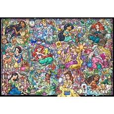 1000 피스 퍼즐 디즈니 프린세스 컬렉션 스테인드 글라스 [스테인드 아트] (51.2x73.7cm), 1