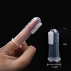 실리콘 소프트 칫솔 개 고양이 반려동물 애완동물 구강케어 손가락 브러쉬 치아 청소 입냄새 제거, 박, 1개