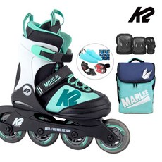 K2 스케이트 인라인 모토 주니어 민트 아동인라인스케이트+가방+보호대 신발항균건조기 휠커버, 선택완료
