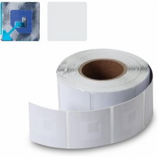 1000 용지 보안 라벨 1.5 X 1.5인치 RF 8.2Mhz 흰색 체크포인트 호환 – Bullseye 보호를 통한 EAS, 1000 Paper Security Labels 1.5, 1개, 1개입