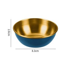 둥근 작은 소스 접시 스테 조미료 디핑 그릇 전채 서빙 트레이 식초 간장 주방 식기, 4. Blue Gold