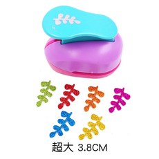 대형 모양 펀치 세트 펀칭기 이소모양 꽃모양 테두리, 54.잎사귀 3.8cm