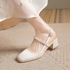 ANYOU 여성샌들 여름 스트랩 샌들 일자 발편한샌들 슬링백 샌들힐 5cm