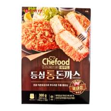 롯데 쉐푸드 도톰 등심통돈까스300g(약2cm 두께) 국내산 통등심 수제방식 통돈까스, 1개, 300g