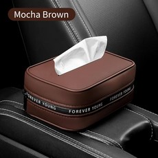 자동차 종이 수건 가방 인테리어 좌석 머리 받침 티슈 박스 홀더, 1.brown A, 1개