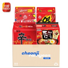 천지라면 맵부심 라면 오뚜기 농심 팔도 4종 19개입 (열라면5 신라면더레드4 틈새라면5 진라면5) 상품 이미지