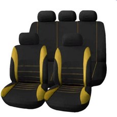 아우디 A4L A6L A5 A3 A2 A1 A7 A8 Q2 Q3 Q5 Q7 R8 용 폴리에스터 카시트 커버 세트 자동차 인테리어 액세서리 시트 보호대 의자 패드, 15) 5seat-yellow