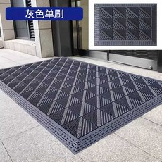 업소용 바닥매트 조립식 바닥 대형 입구 베란다 조립 현관, 1개, 45x45 그레이 브러시