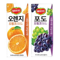 델몬트드링크 190ml (포도x48팩) + (오렌지x48팩), 96개