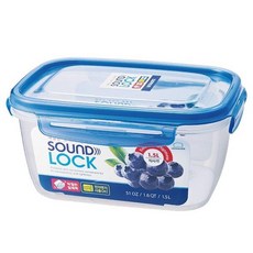 챠밍 락앤락 사운드락 직사각 1.5L LEP552, 단일
