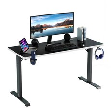 아우스 TS 올인원 컴퓨터책상 게이밍책상 사무용책상 학생책상 서재책상 1인용 2인용 800/1000/1200/1400/1600mm TS-카본블랙 1000