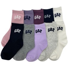 GAP 갭 키즈 아동 중목 양말 세트 골지 무지 남아 여아 초등 양말 세트 10족