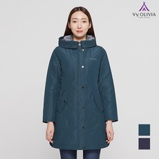  올리비아로렌 [비비올리비아] 체크 배색 라이너 덕다운 VVBKDWSC411  상품 이미지