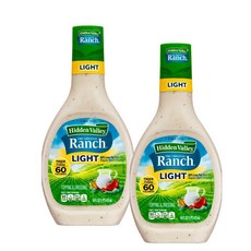 히든벨리 라이트 오리지널 랜치 샐러드 드레싱 앤 토핑 Hidden Valley Light Original Ranch, 2개, 473ml