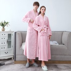 더자카 남성용 라인 극세사 소프트 샤워가운 XL, 핑크 M, 1개