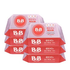 비앤비 세탁비누 살균세탁용 라벤더(200g), 6개