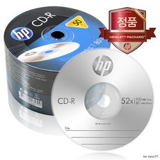 HP CD-R 700MB 52배속 50장벌크/공CD, 상세페이지 참조, 1개