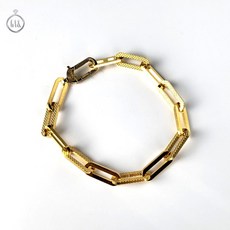 순금할로우클립팔찌