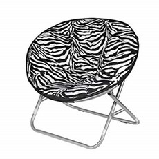 Urban Shop Zebra Faux Fur Saucer Chair, 단일상품