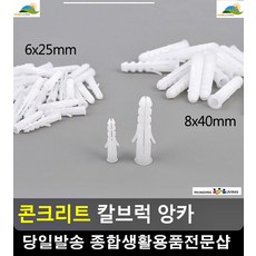 콘크리트 못질 돕는 단단한 칼브럭앙카 콘크리트스크류앙카 앙카볼트박는법 DIY재료, 6x25mm