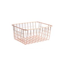 과일 보관 바구니 황금 탁상 문구 스낵 정리 랙 사무용품 책상 장식, 로즈 골드, L, 1개
